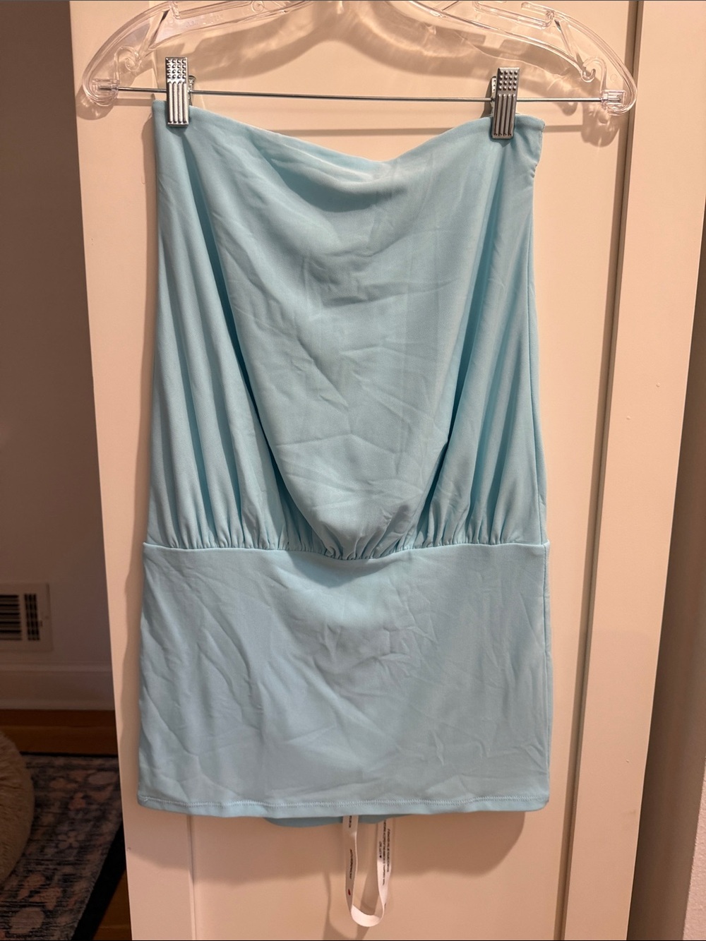 Lucy in the Sky Light Blue Strapless Mini Dress